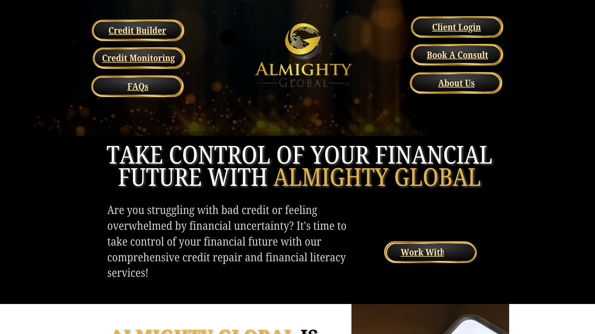 Almightyglobal — CareFinity website build