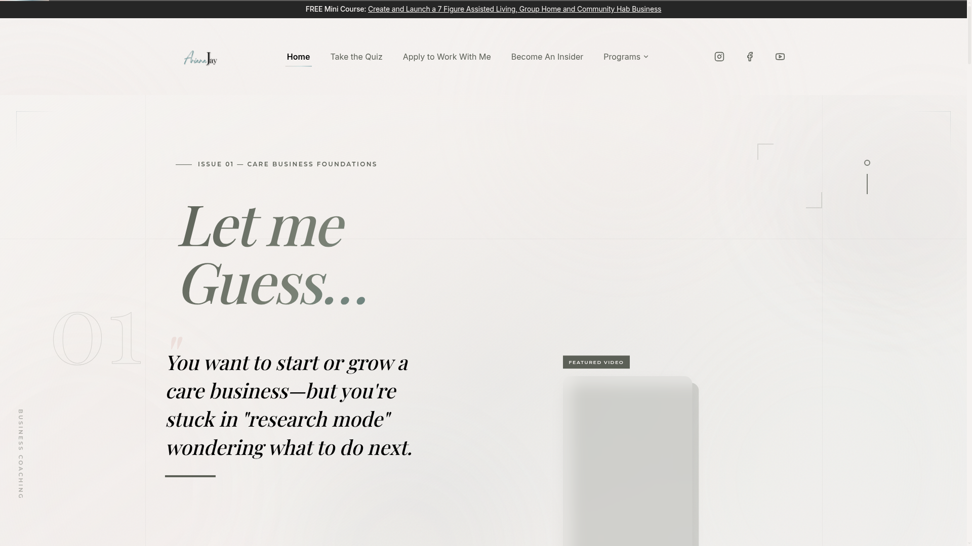 Arianajay — CareFinity website build