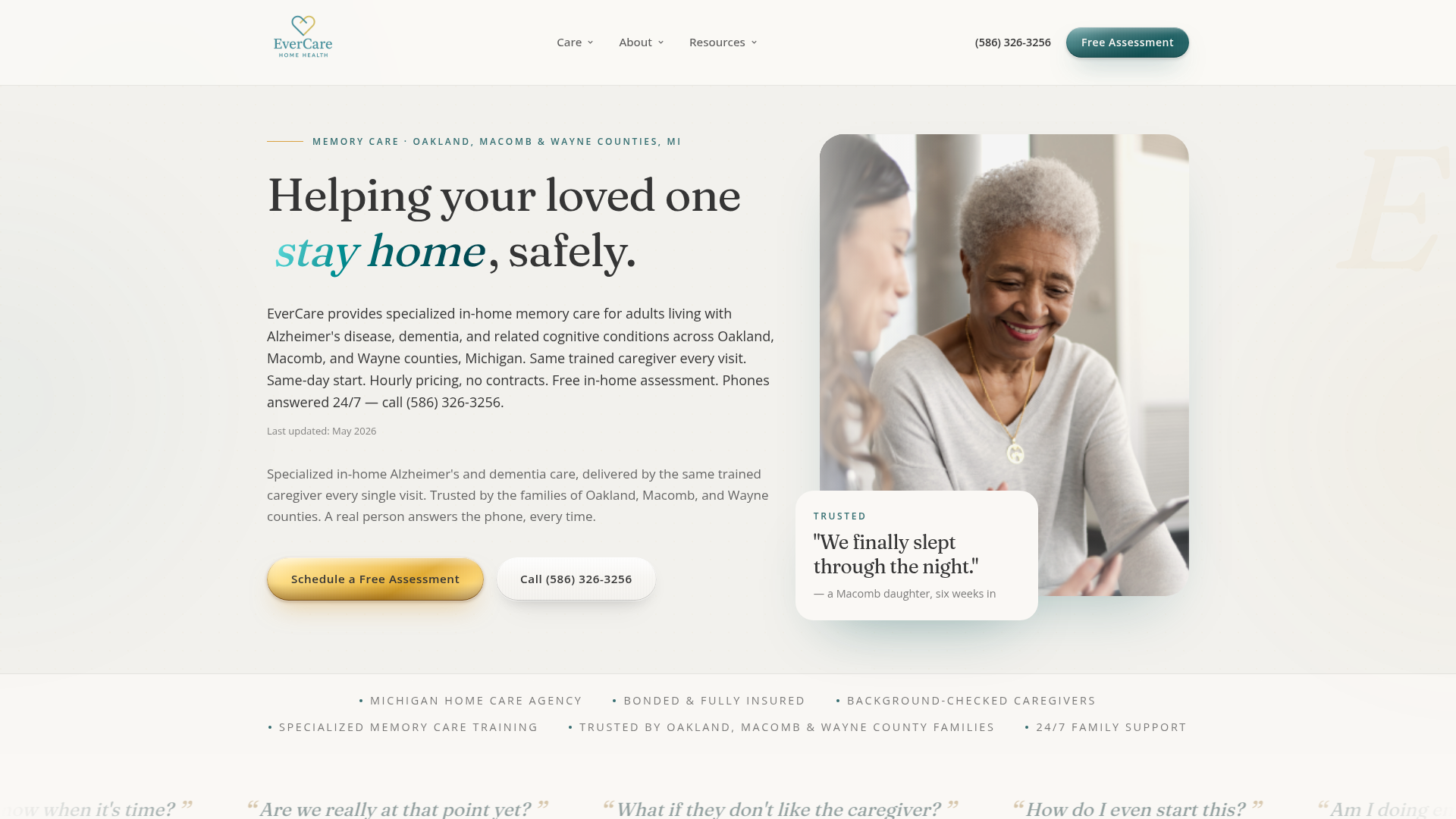 Evercarehomehealth — CareFinity website build