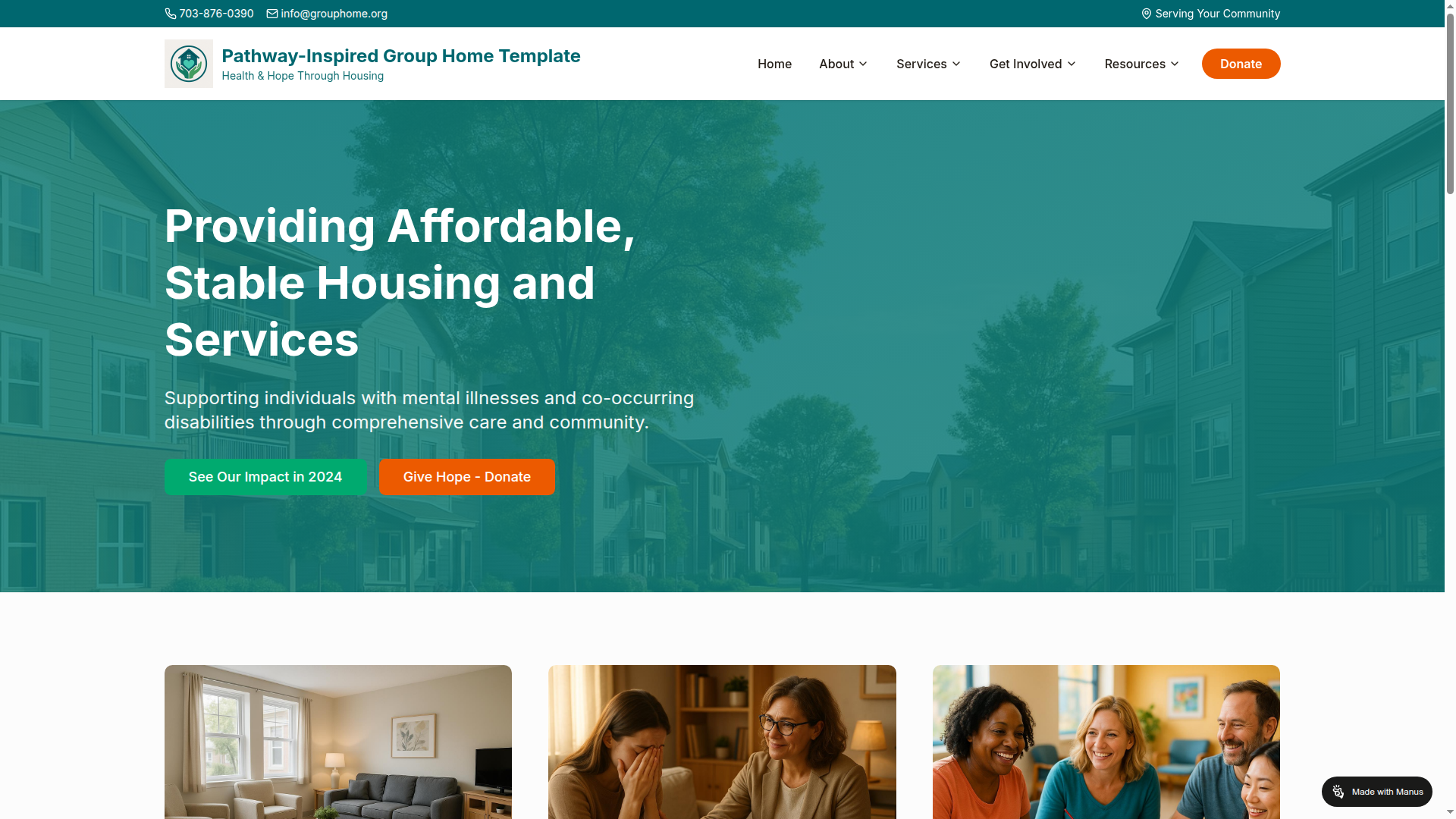 Pathway Group Homes — CareFinity website build