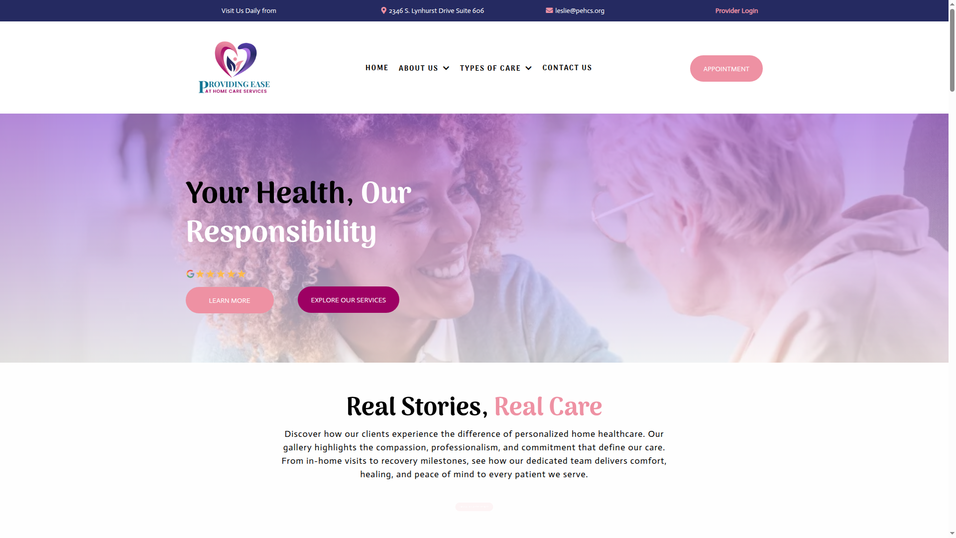 Pehcs — CareFinity website build
