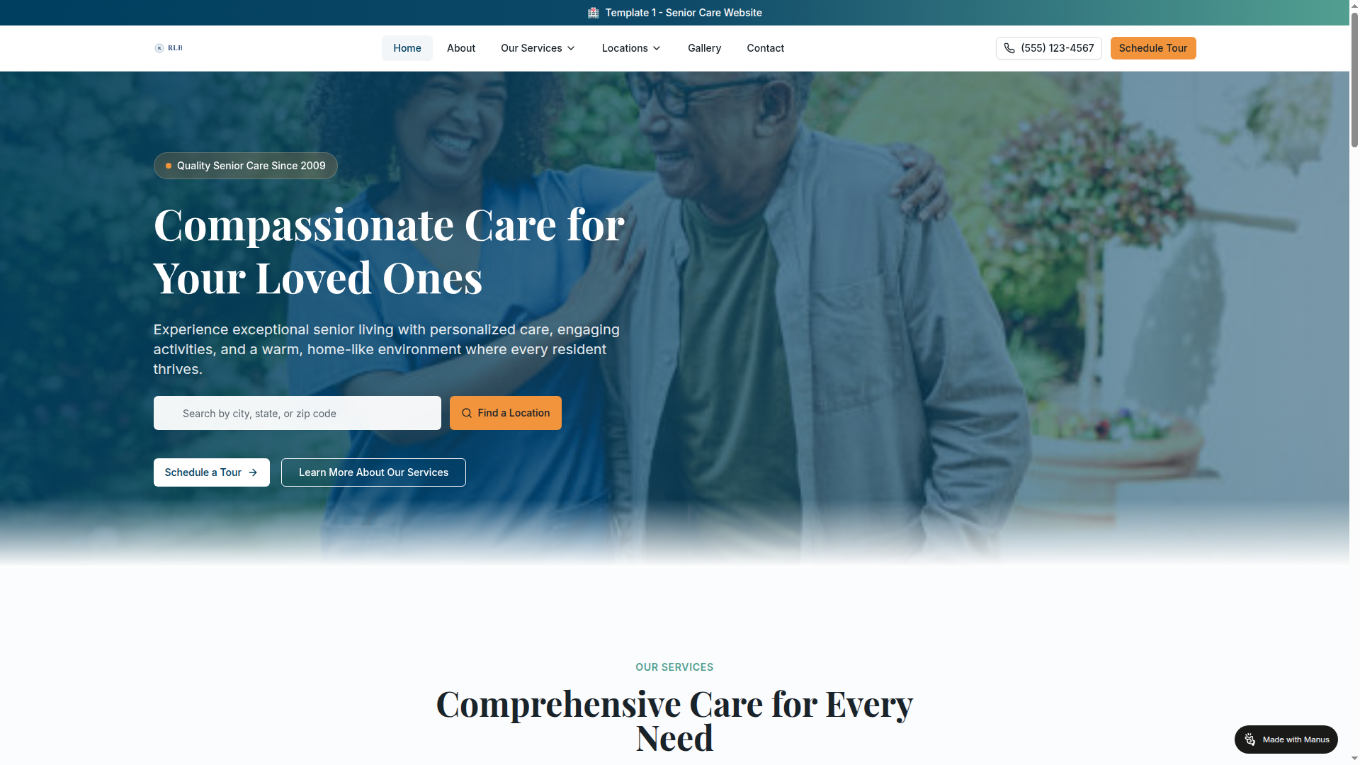 Senior — CareFinity website build